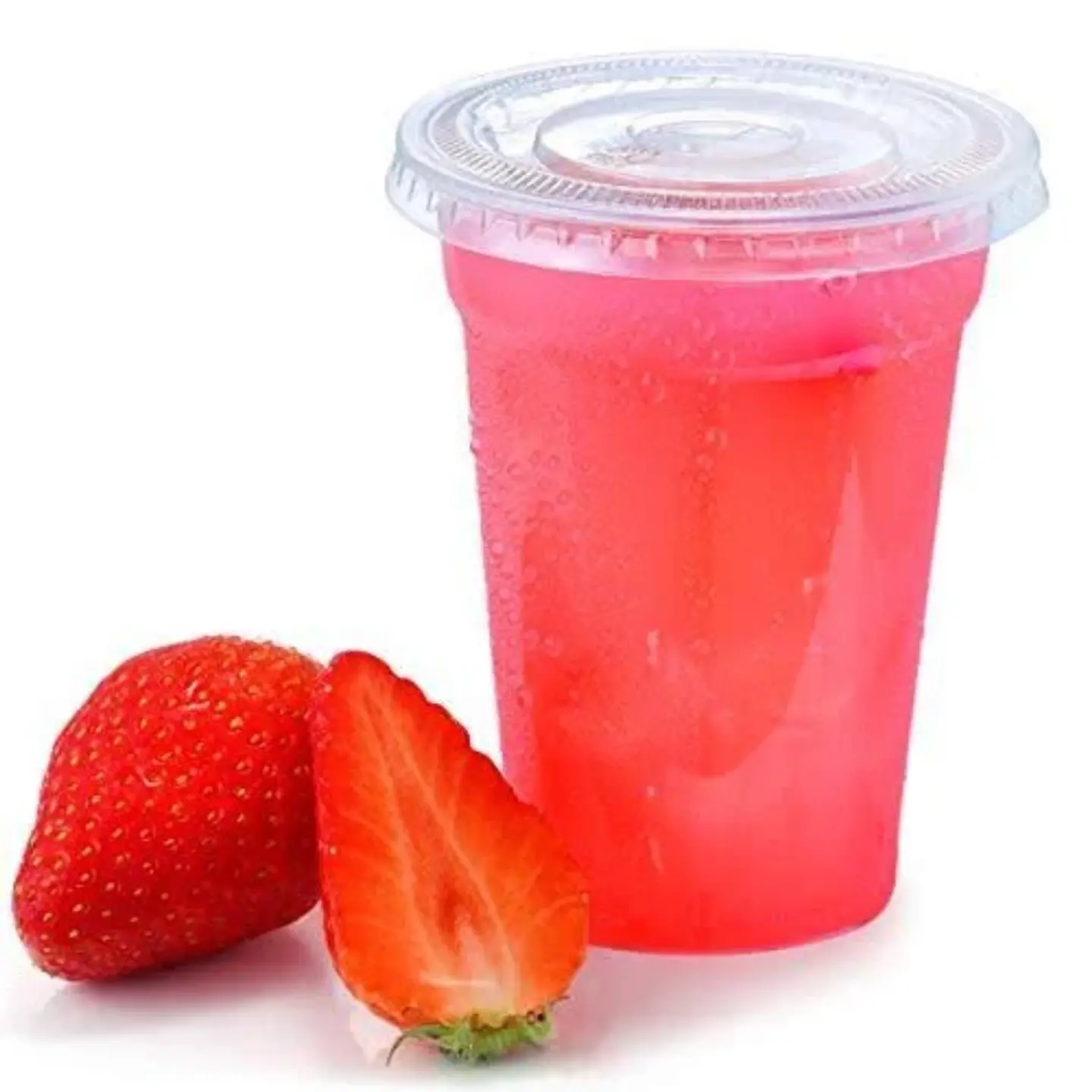 Vaso PP Transparente 10oz - 300ml con Tapa Plana (100un) 4