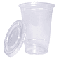 Vaso PP Transparente 400ml con Tapa Plana (50un) - Miniatura 3