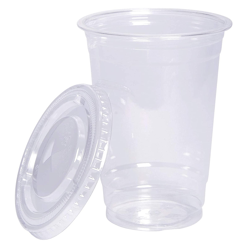 Vaso PP Transparente 400ml con Tapa Plana (50un) 3