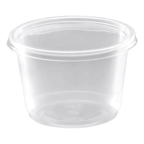 Pote / Contenedor 16oz - 500ml con Tapa (50 unidades)