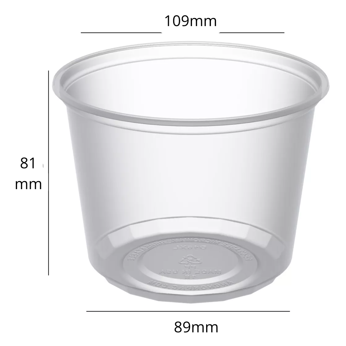 Pote / Contenedor 16oz - 500ml con Tapa (50 unidades) 2