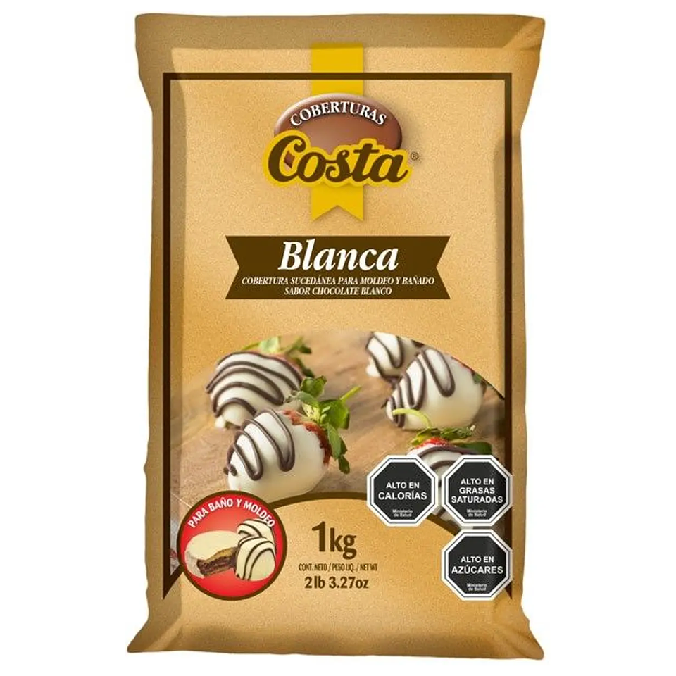 Cobertura Chocolate Blanco Costa 1kg	 1