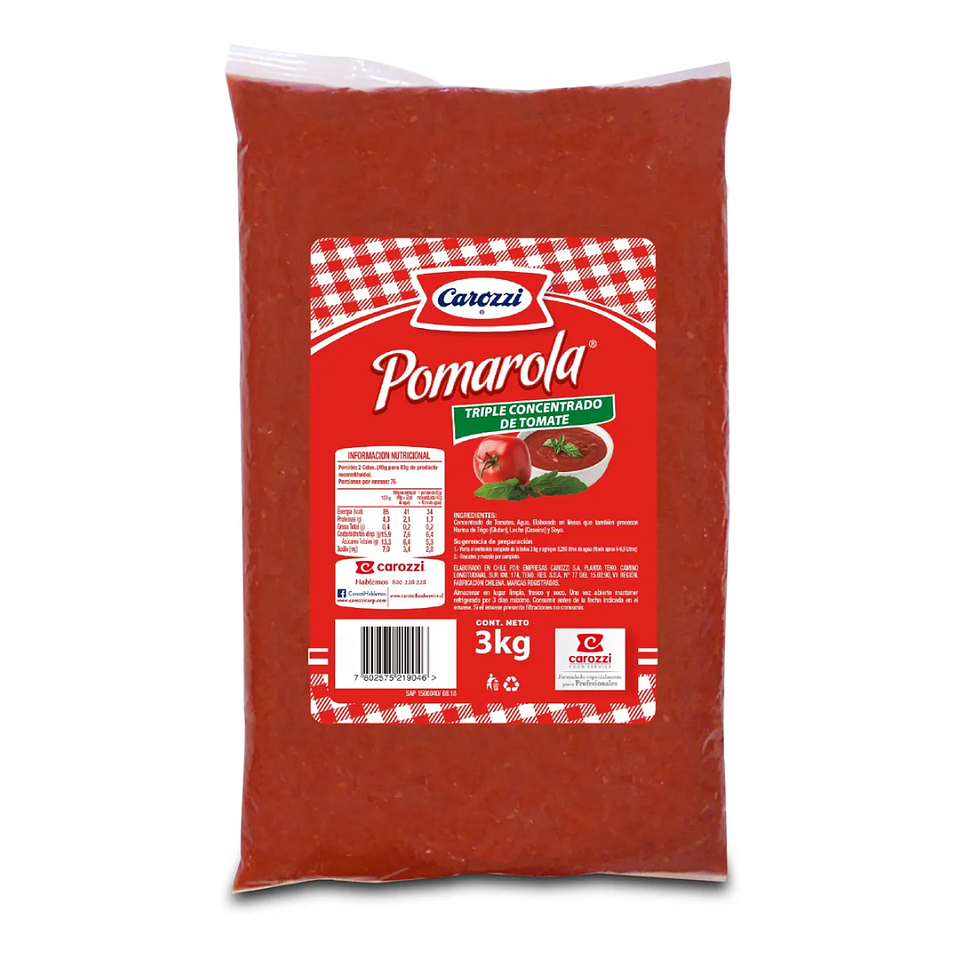 Triple Concentrado de Tomate Pomalora 3kg 1