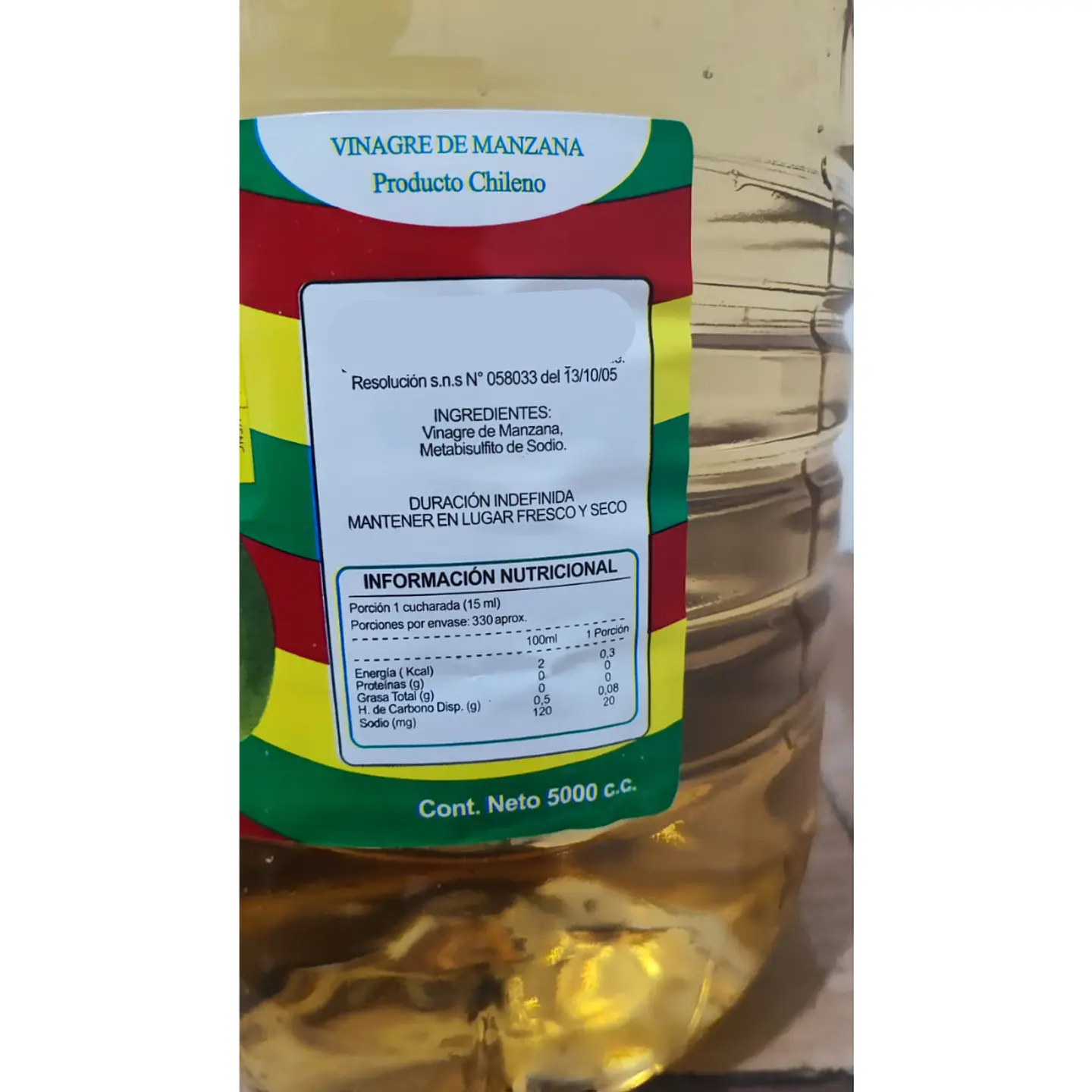 Vinagre de Manzana Sabros Bidón 5 Litros 2