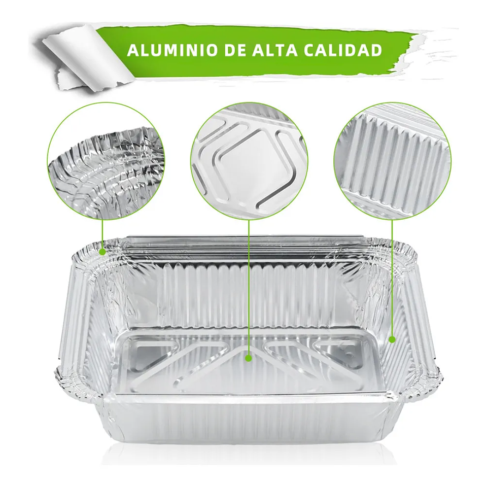 Envase de Aluminio C40 Tapa Transparente (20 unidades) 2