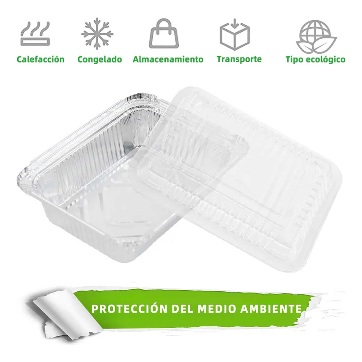 Envase de Aluminio C40 Tapa Transparente (20 unidades) 4