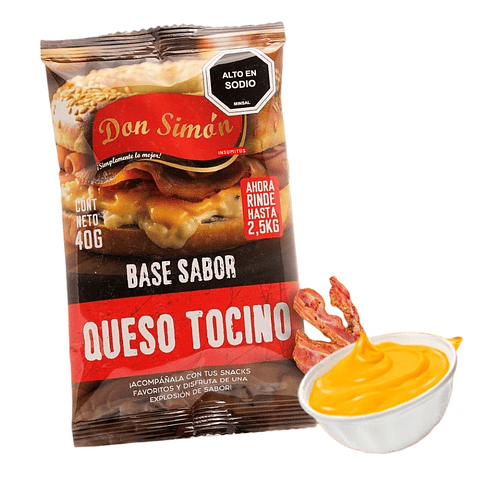 Salsa Base Queso Tocino (40gr) Don Simon