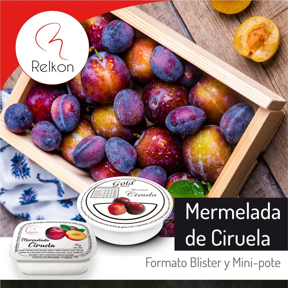 Mermelada de Ciruela Relkon (20gr x 192un) 2
