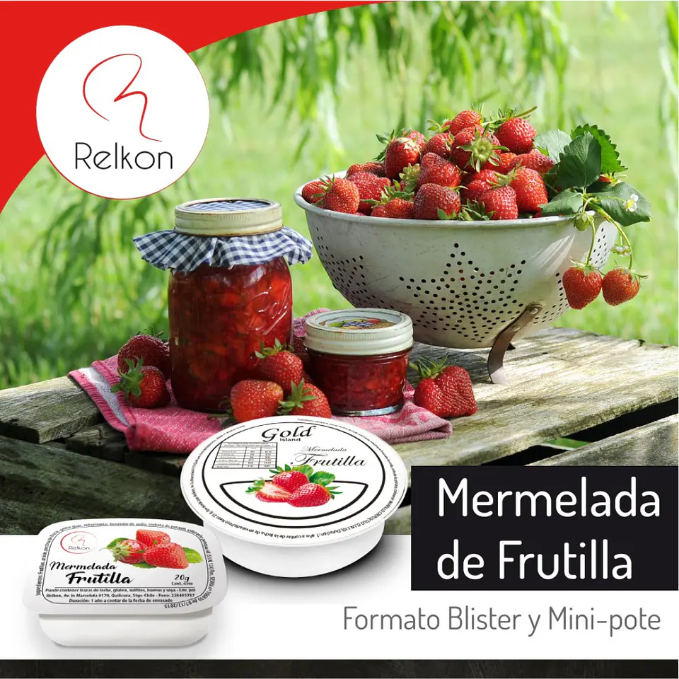 Mermelada de Frutilla Relkon (20gr x 192un) 2