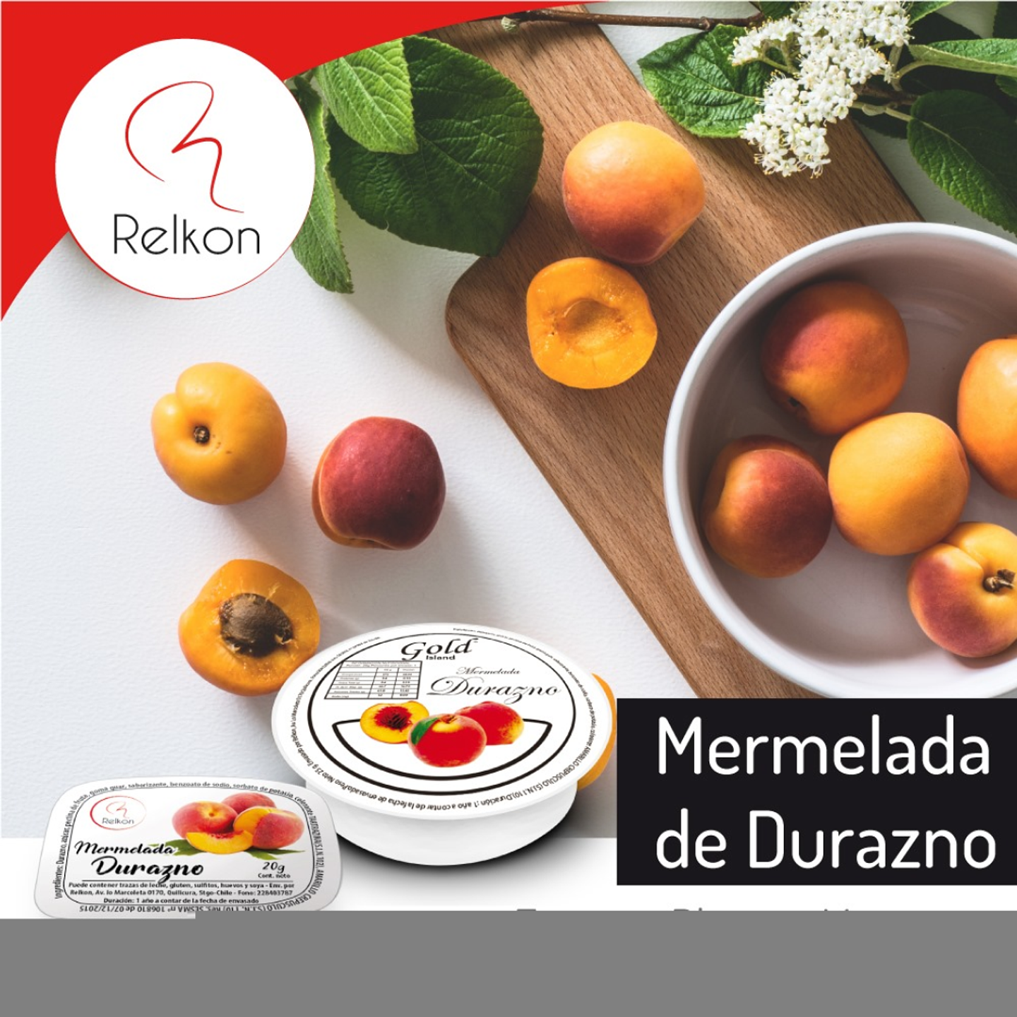 Mermelada de Durazno Relkon (20gr x 192un) 3