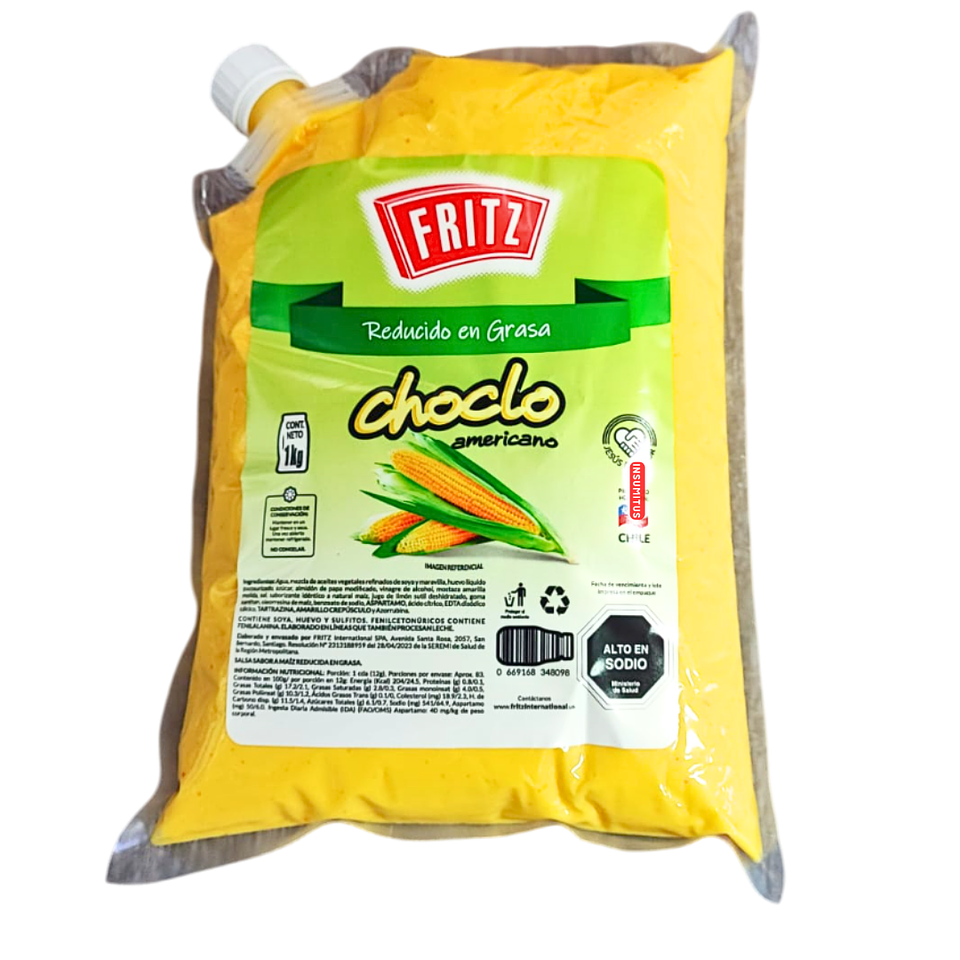 Salsa De Maiz Choclo Americano Fritz Bolsa 1kg 1