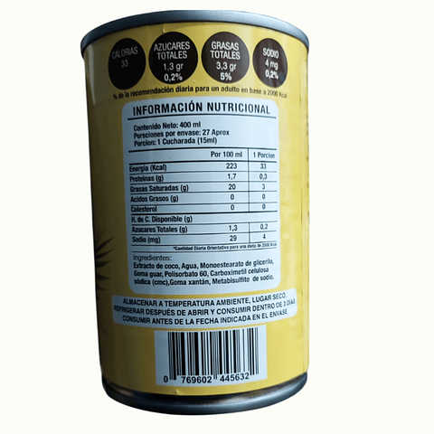 Crema de Coco Cusco 400ml