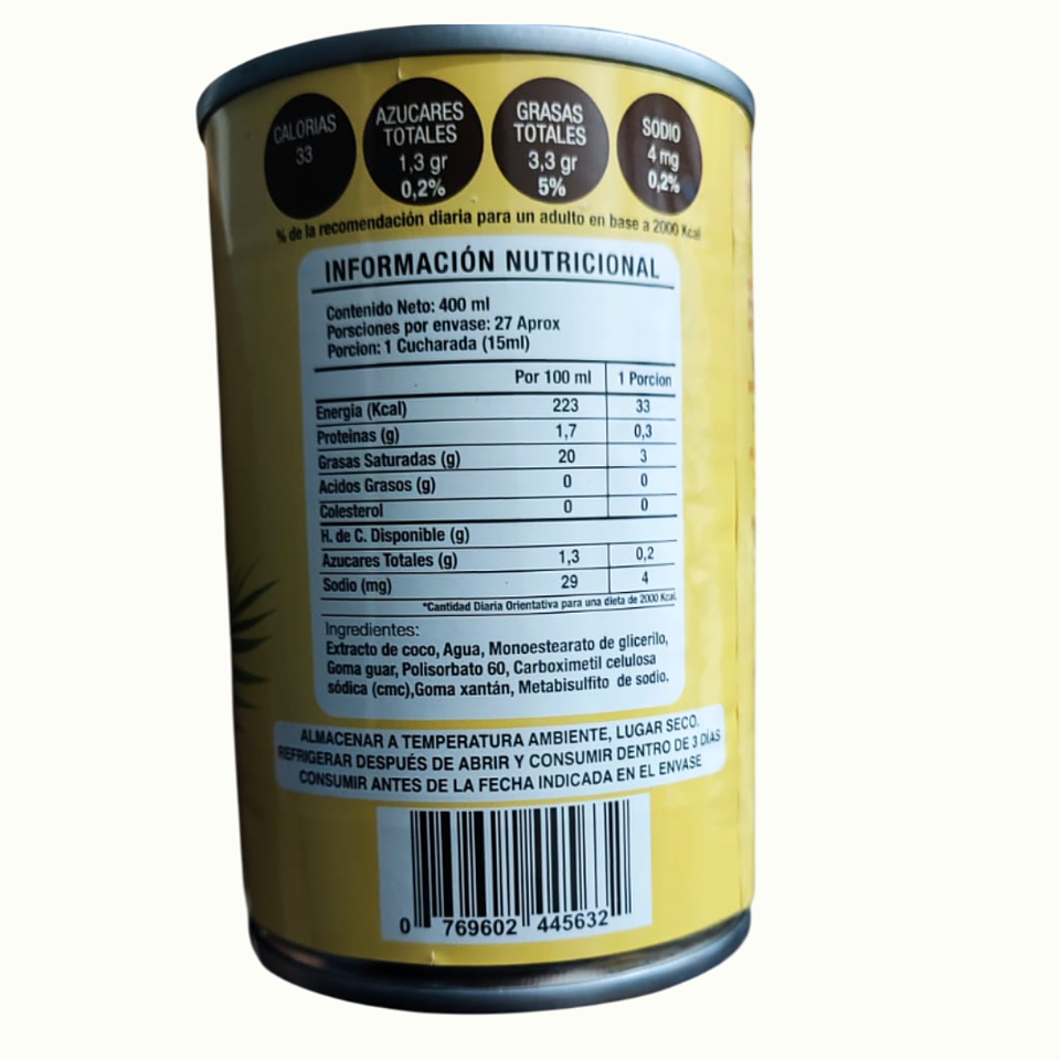 Crema de Coco Cusco 400ml 2