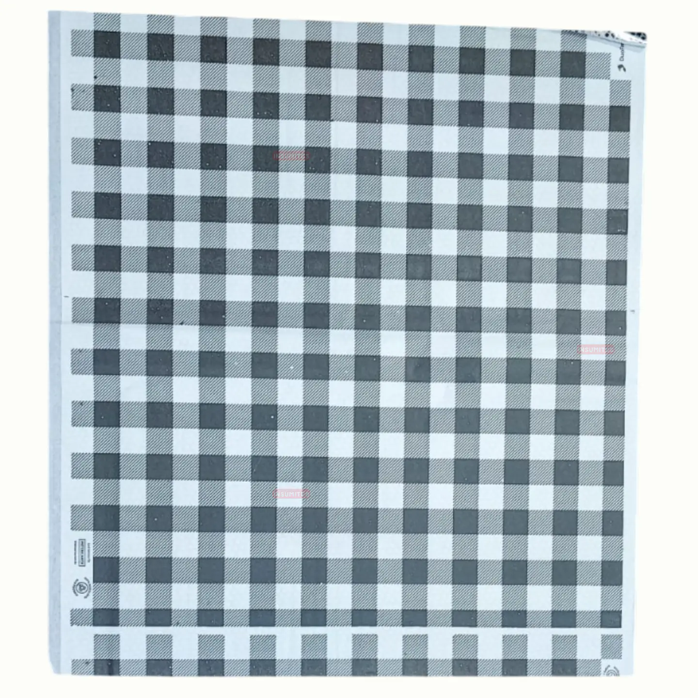 Papel Antigrasa Aluminio 33x37cm Cuadros Negros (100un) 1
