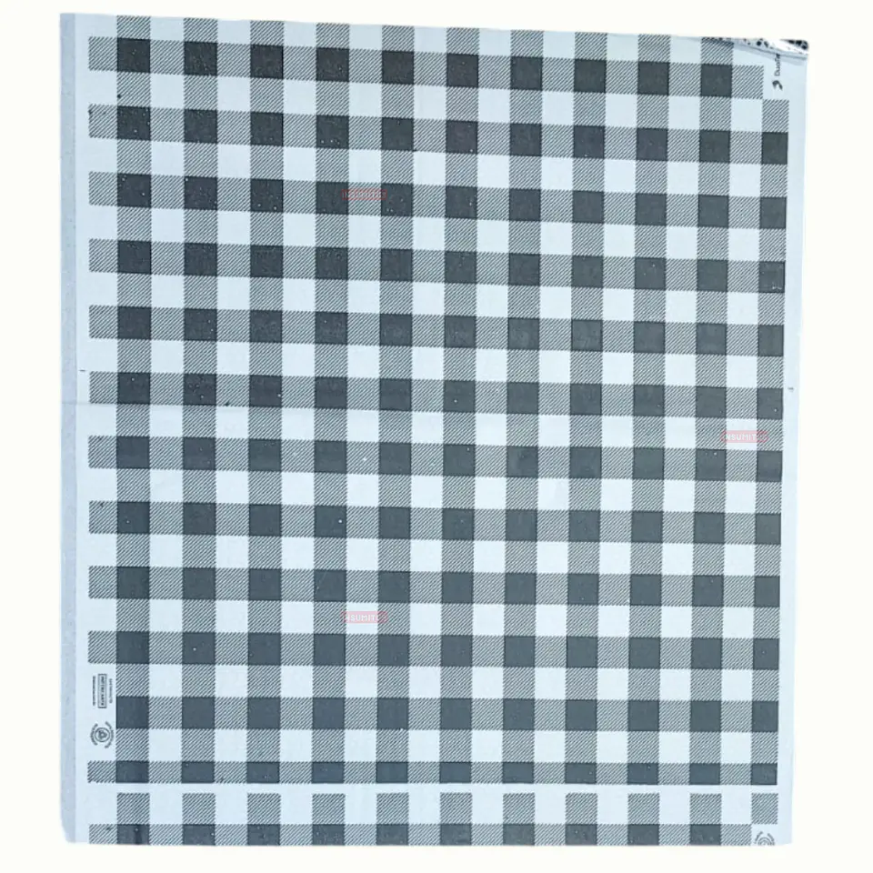 Papel Antigrasa Aluminio 33x37cm Cuadros Negros (100un) 1