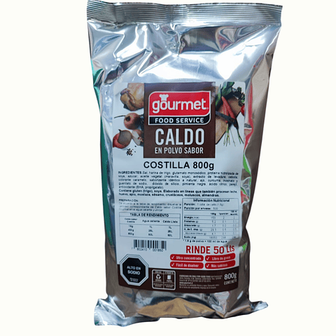 Caldo de Costilla en Polvo Gourmet 800gr	