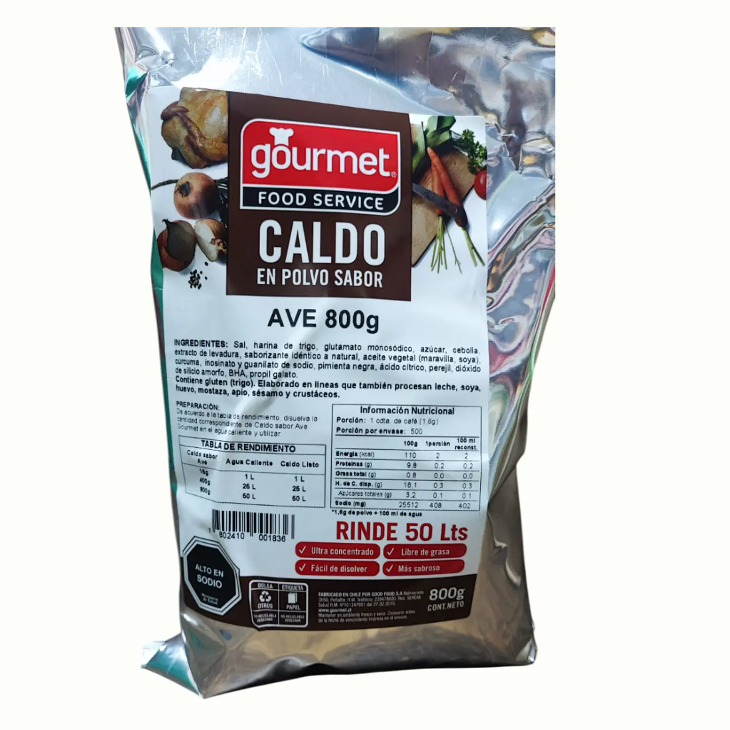 Caldo de Ave en Polvo Gourmet 800gr 2