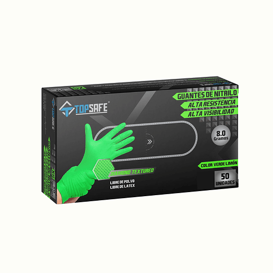 Guante de Nitrilo Verde 8g (50 unidades)