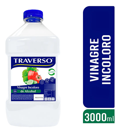 Vinagre Incoloro Traverso Bidón 3 Litros