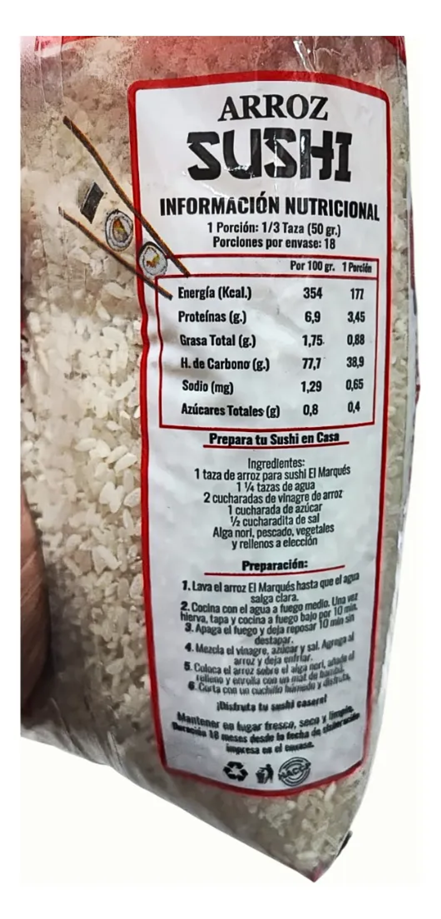 Arroz Para Sushi El Marques Bolsa 900gr 5