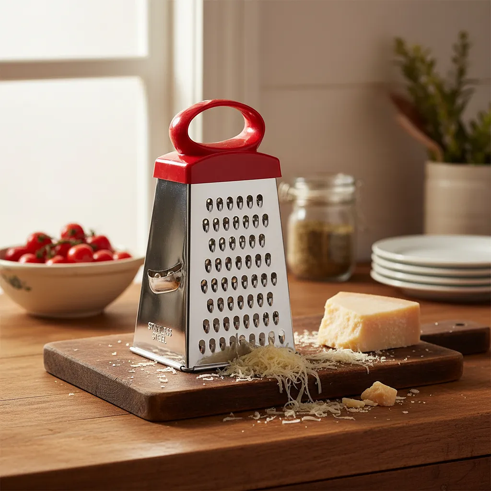 Rallador De Quesos, Frutas, Verduras 4 Caras Inoxidable Plateado 3