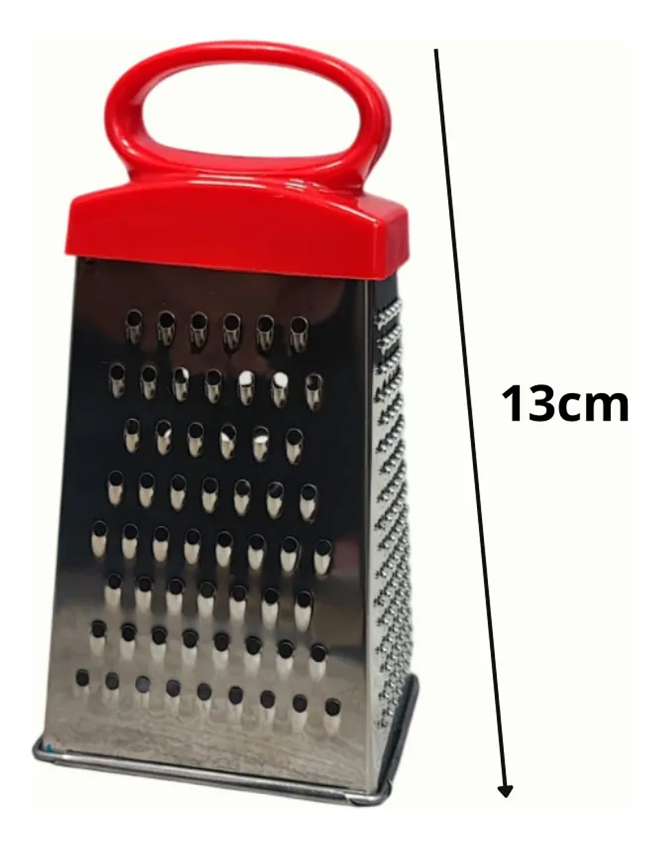 Rallador De Quesos, Frutas, Verduras 4 Caras Inoxidable Plateado 5