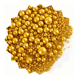 Sprinkles Perlada Dorada Para Tortas - Perlas Comestibles Dorado Oscuro Perla Oro