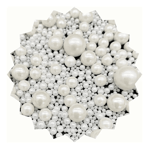 Sprinkles Perlada Blanca Para Tortas - Perlas Comestibles Blancas