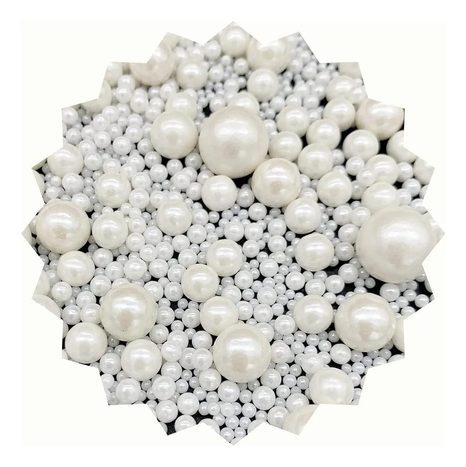 Sprinkles Perlada Blanca Para Tortas - Perlas Comestibles Blancas 1