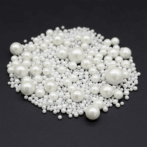 Sprinkles Perlada Blanca Para Tortas - Perlas Comestibles Blancas