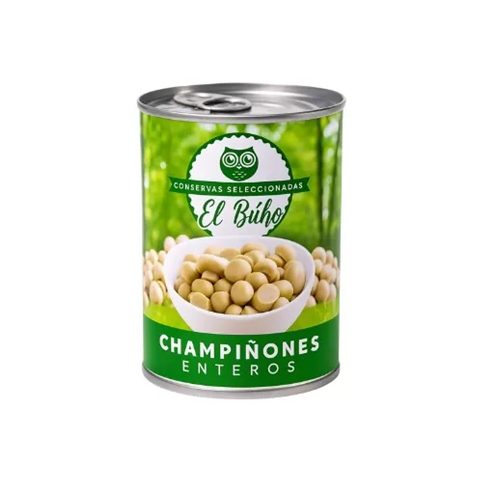 Champiñones Enteros El Buho Tarro 400gr  1