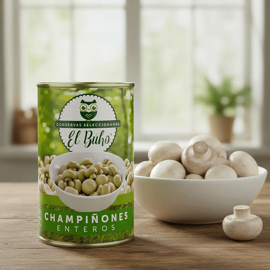 Champiñones Enteros El Buho Tarro 400gr 