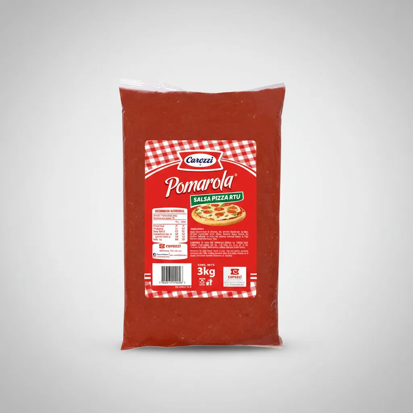 Carozzi Pomarola Salsa Pizza Rtu Lista Para Usar Bolsa 3kg 2