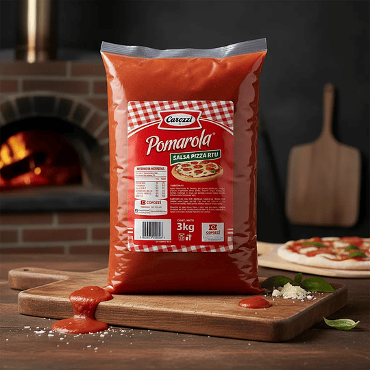 Carozzi Pomarola Salsa Pizza Rtu Lista Para Usar Bolsa 3kg