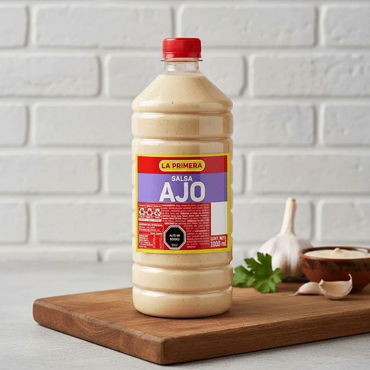 Salsa De Ajo La Primera Botella 1 Litro