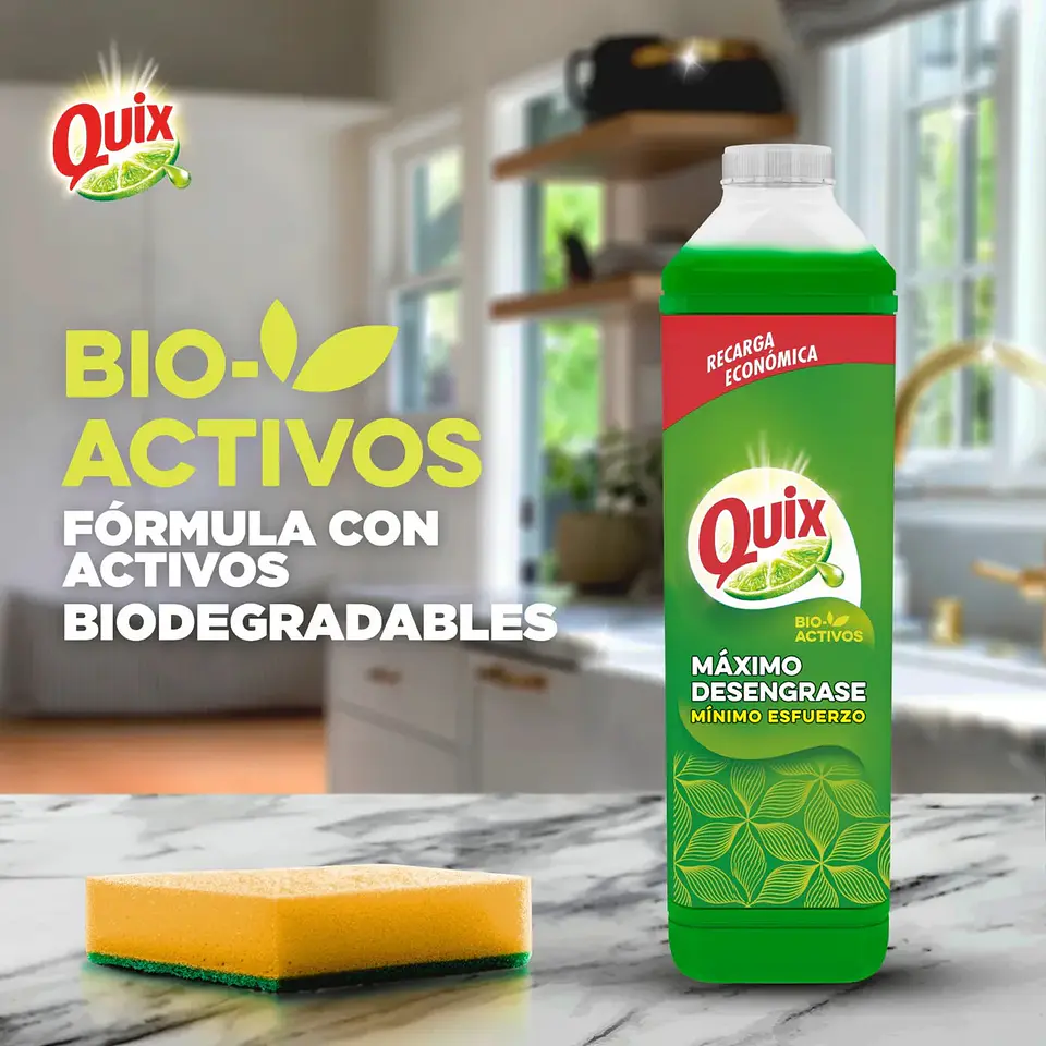 Quix Lavaloza Limón Con Bio Activos Concentrado 1.5 Litros 2