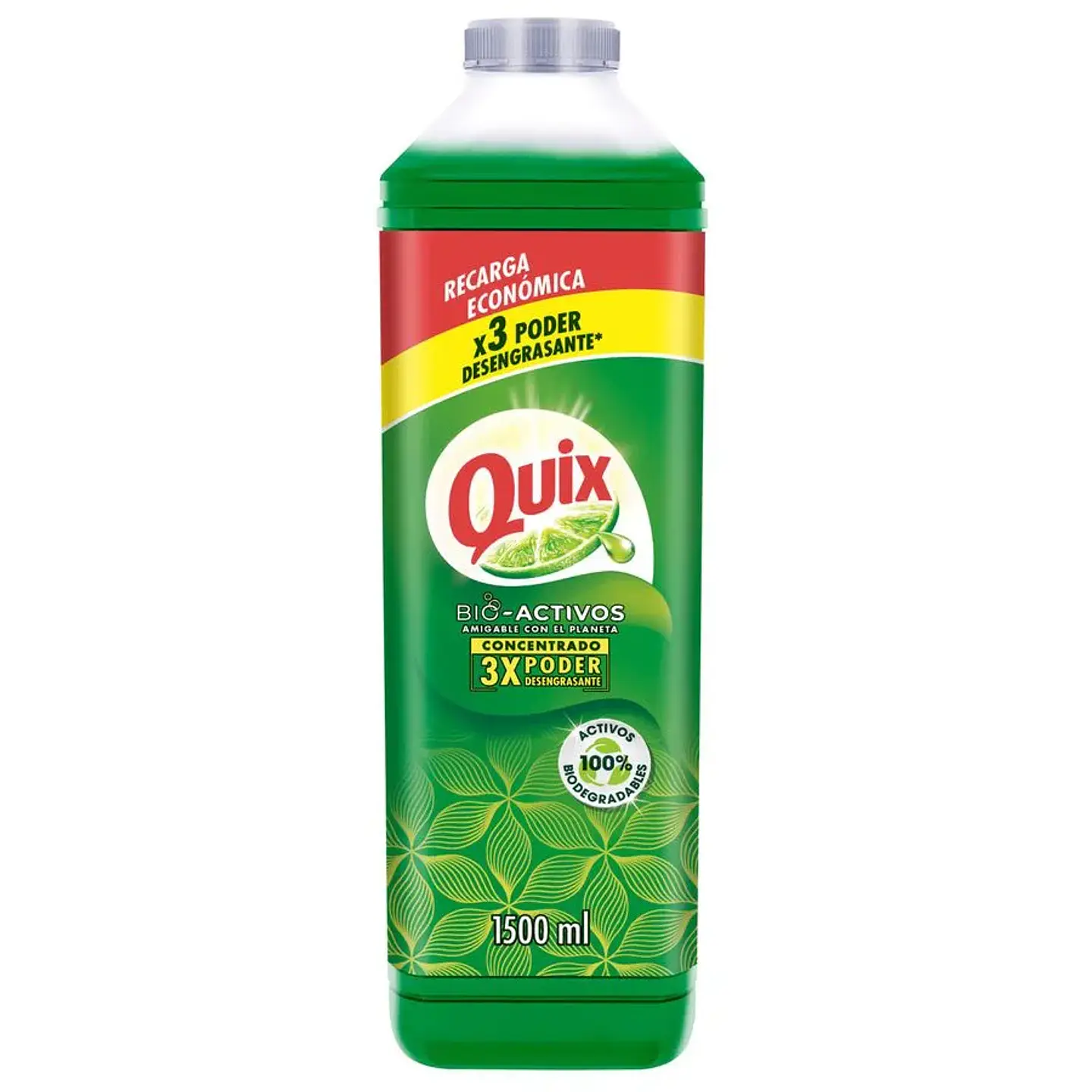 Quix Lavaloza Limón Con Bio Activos Concentrado 1.5 Litros 1