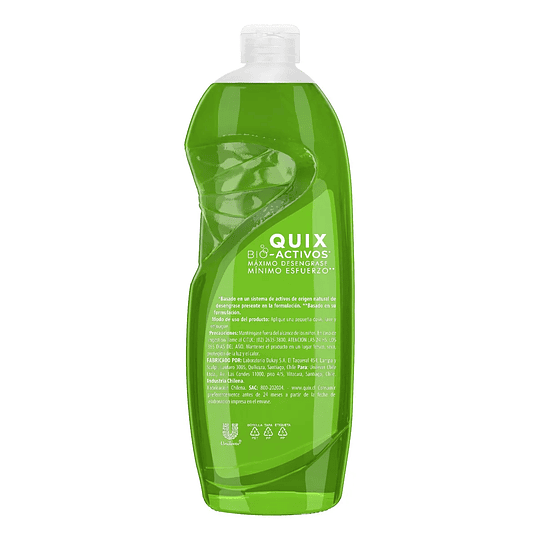 Quix Lavaloza Limón Con Bio Activos Concentrado 500ml