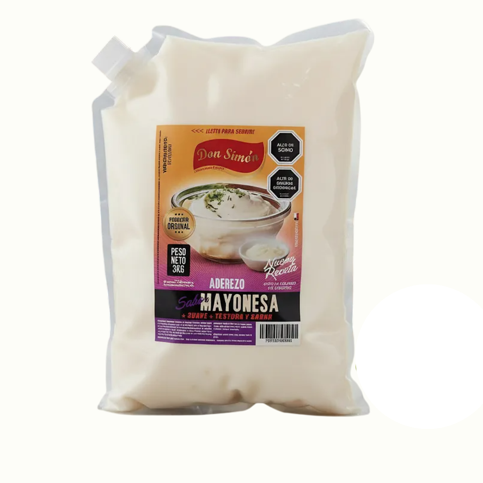 Mayonesa Don Simón Aderezo Bolsa 3 Kg  1