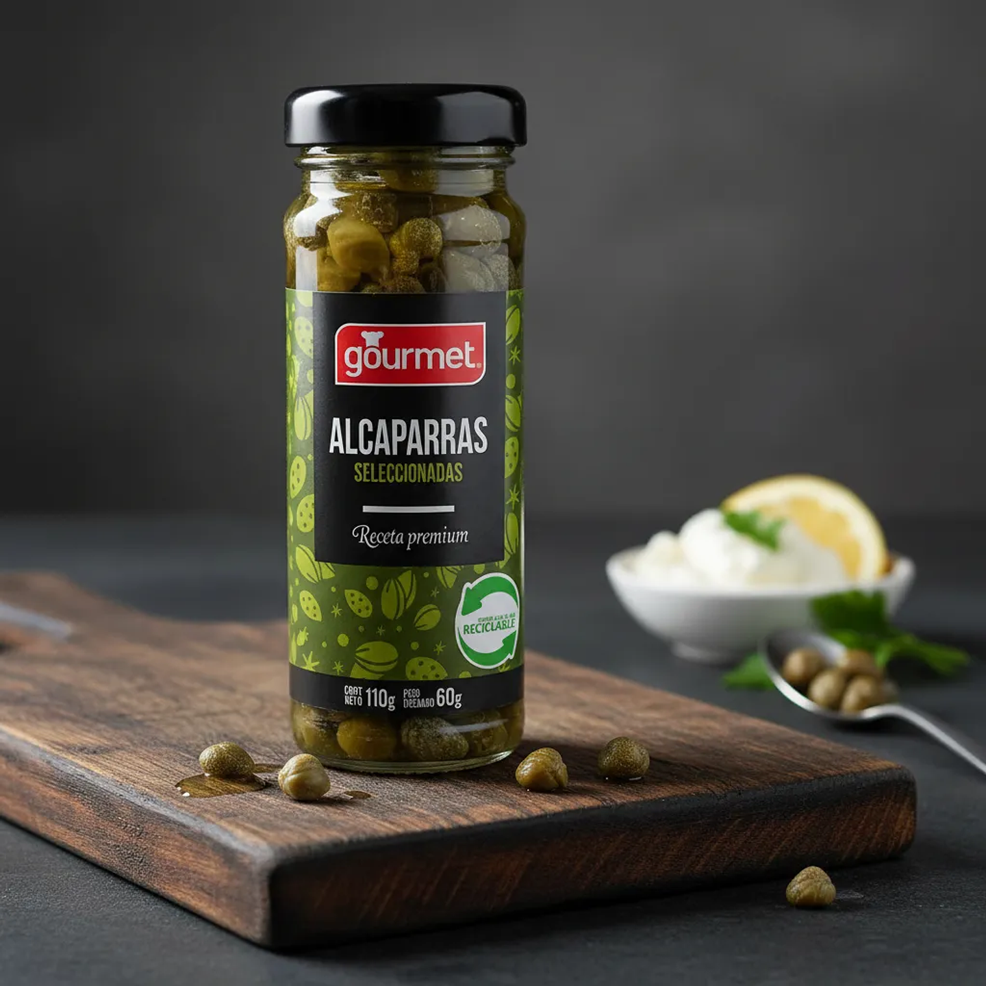 Alcaparras Gourmet Seleccionadas En Frasco 110g 3