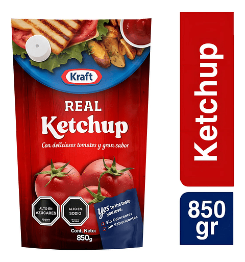 Ketchup Kraft Real Regular Doypack 850 G