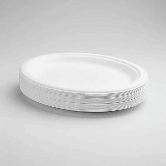 Plato Biodegrabes 23cm Paquete De 25 Unidades 