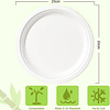 Plato Biodegrabes 23cm Paquete De 25 Unidades 