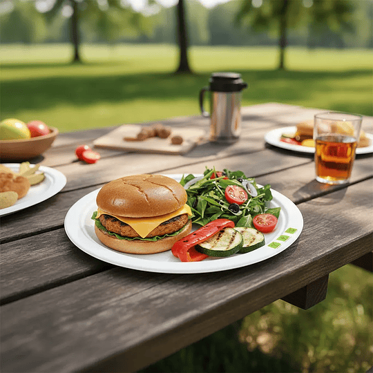 Plato Biodegrabes 23cm Paquete De 25 Unidades 