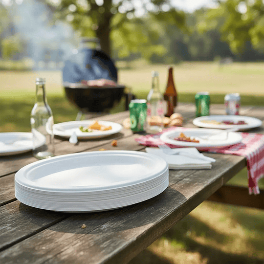 Plato Biodegrabes 23cm Paquete De 25 Unidades 