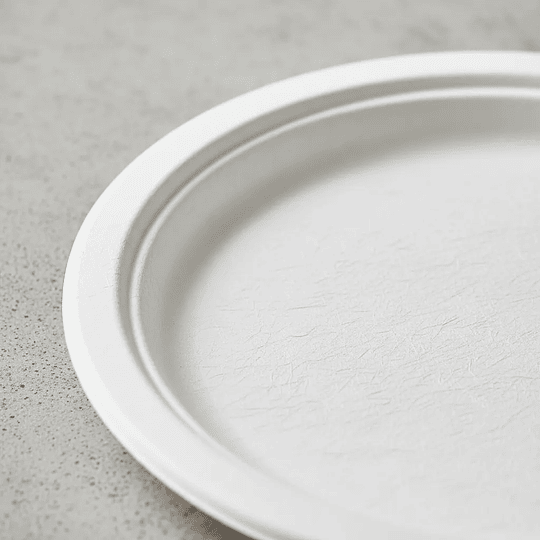 Plato Biodegrabes 23cm Paquete De 25 Unidades 