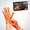 Guante de Nitrilo Naranja Texturizado 8g (50 unidades)