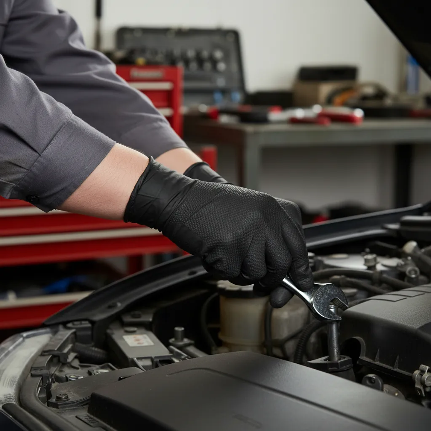 Guante de Nitrilo Negro Texturizado 8g (50 unidades) 3