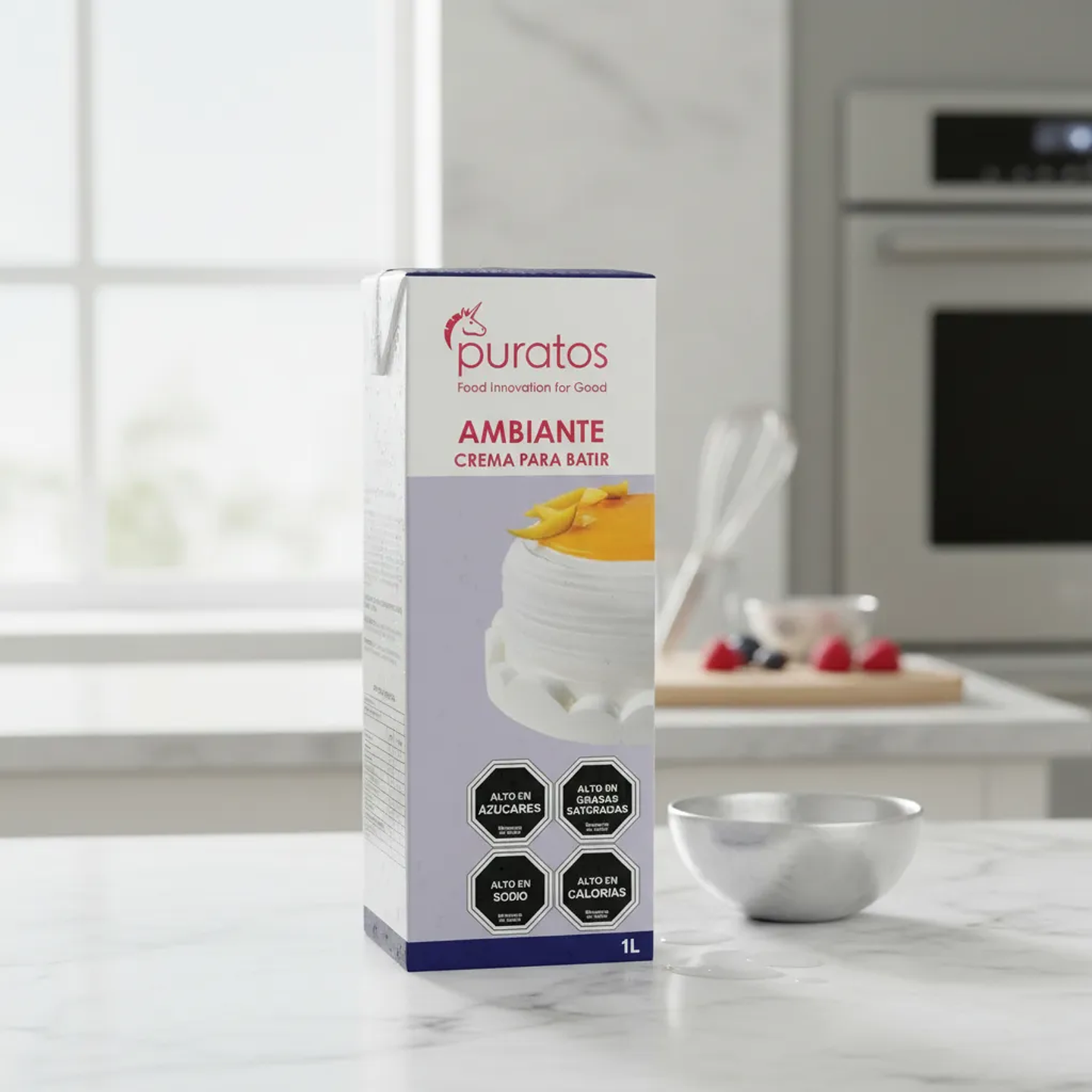 Crema Chantilly Ambiante Mix Vegetal Puratos 1 litro 5