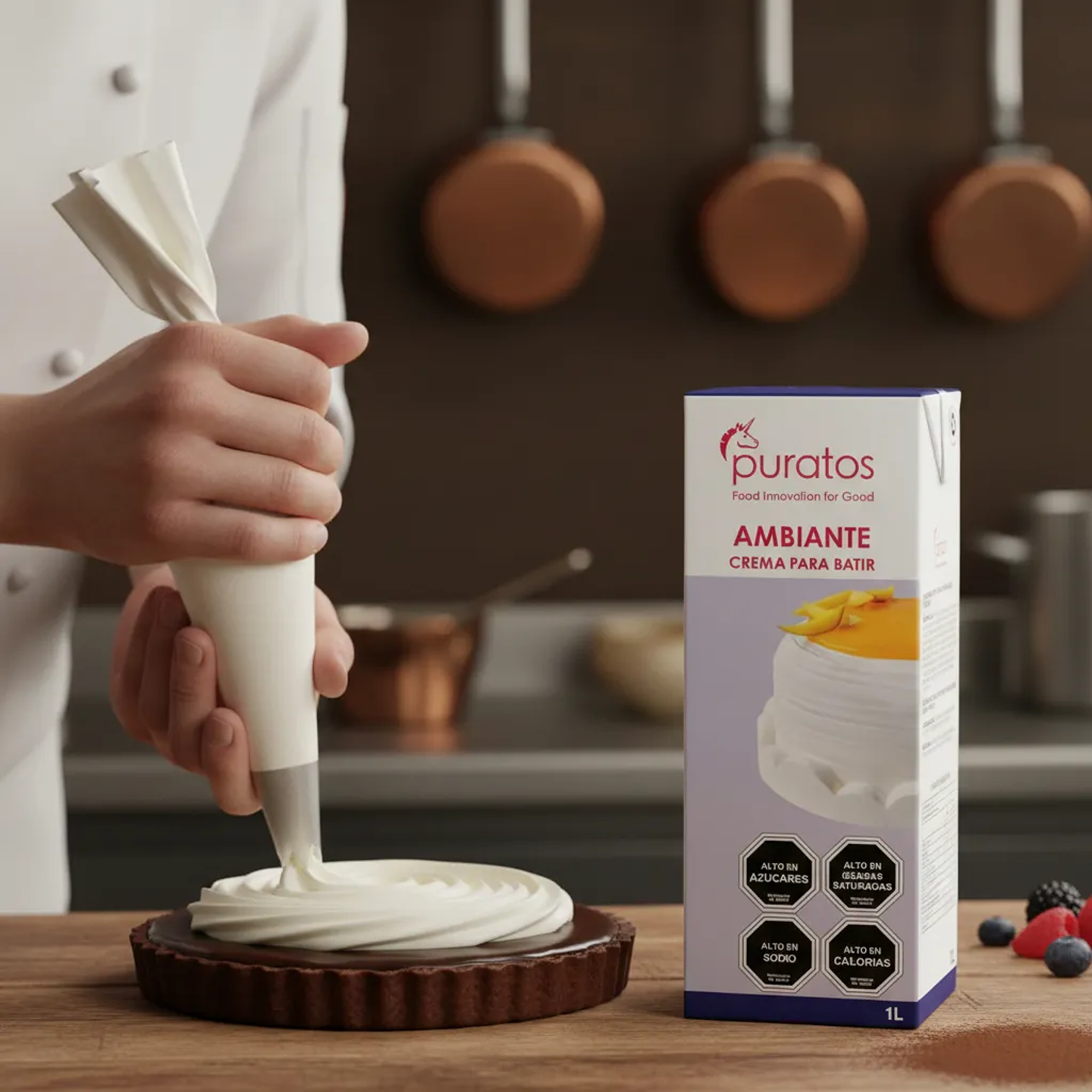 Crema Chantilly Ambiante Mix Vegetal Puratos 1 litro 6